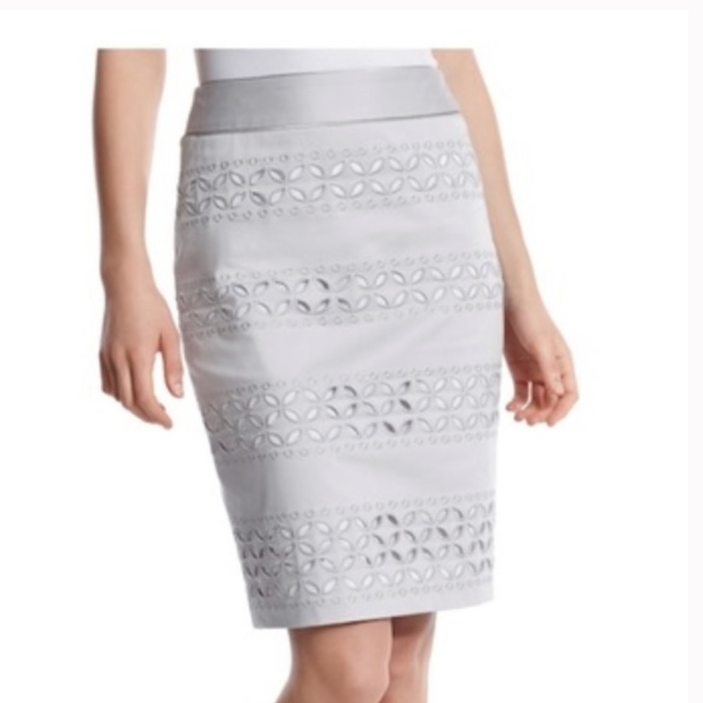 White House Black Market Gray Pencil Skirt